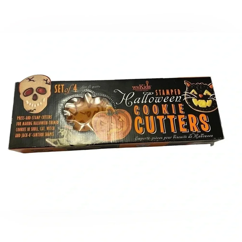 NIB Williams Sonoma Halloween Stamped Cookie Cutters- Set of 4